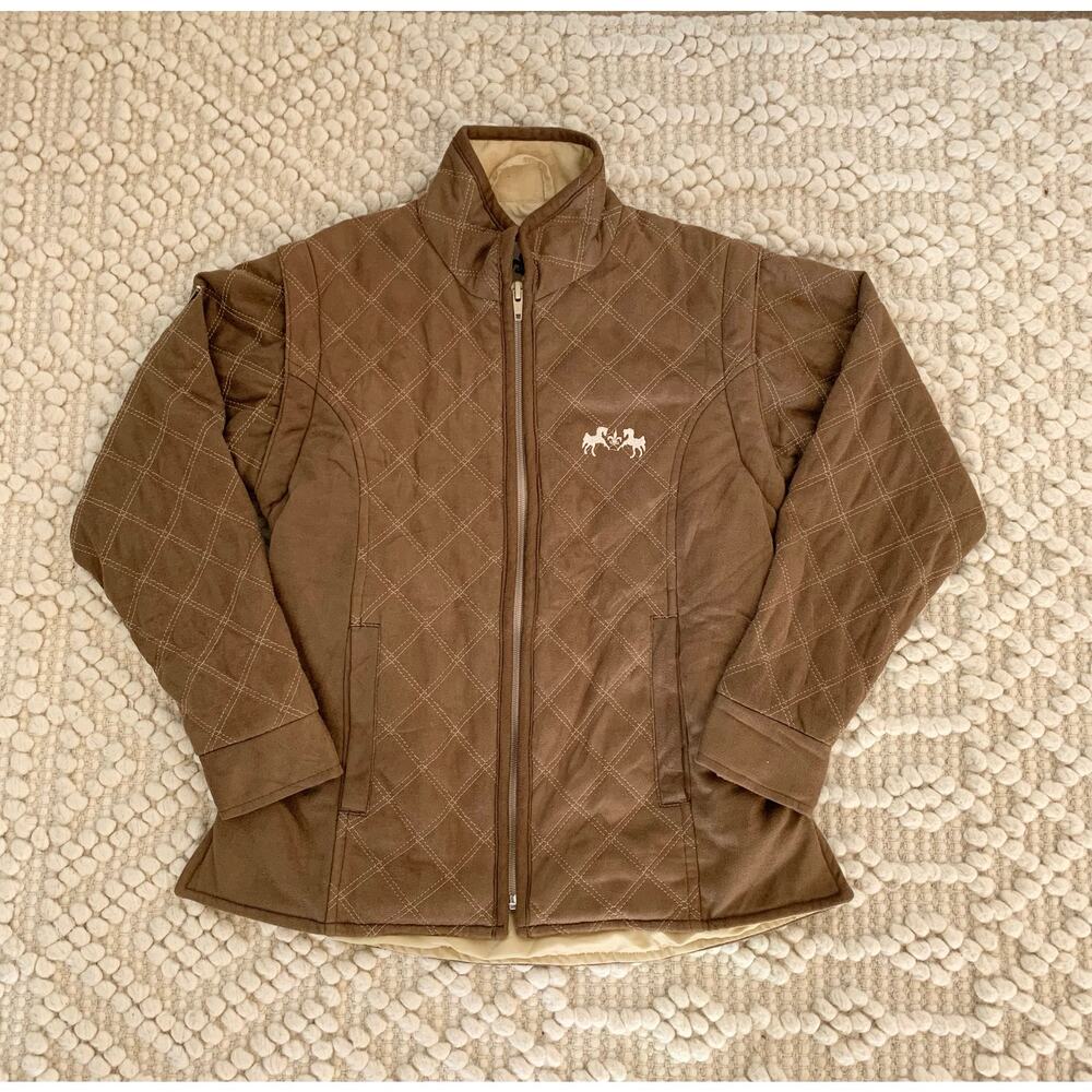 Equine Couture Children's Natasha Duet Quilted Jacket Vest Brown Size Small